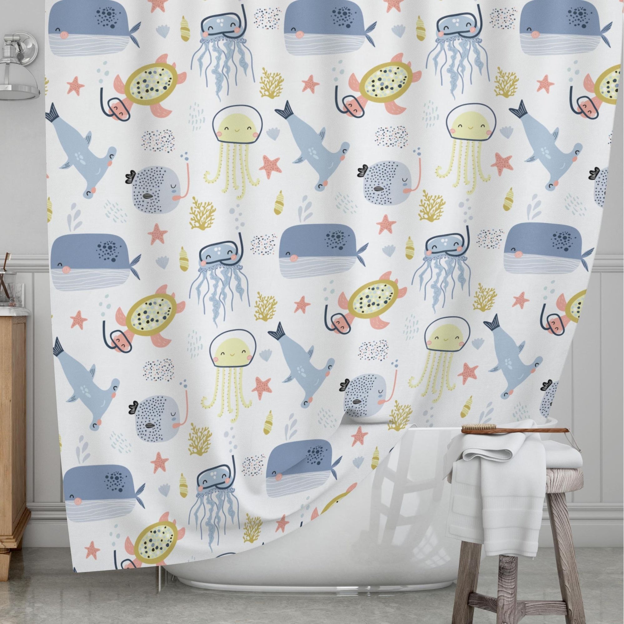 Underwater Kids' Shower Curtains - Seas The Day