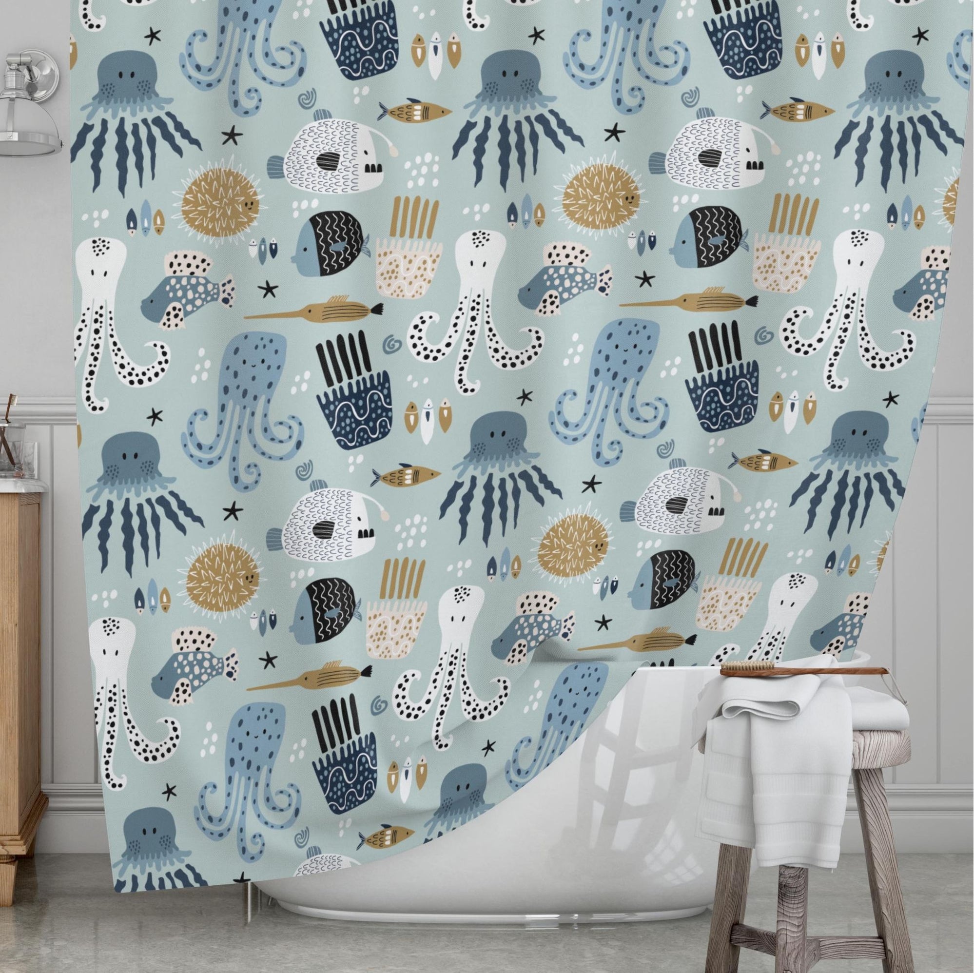 Sea Kids' Shower Curtains - Underwater Fun