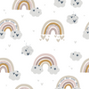 Rainbow Kids & Nursery Blackout Curtains - Rainbows and Clouds