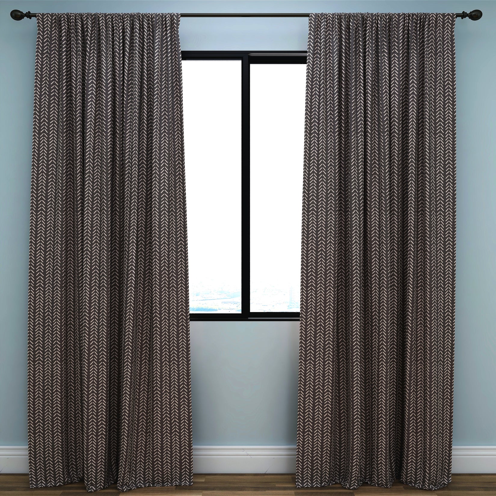 Boho Kids & Nursery Blackout Curtains - Delicate Herringbone