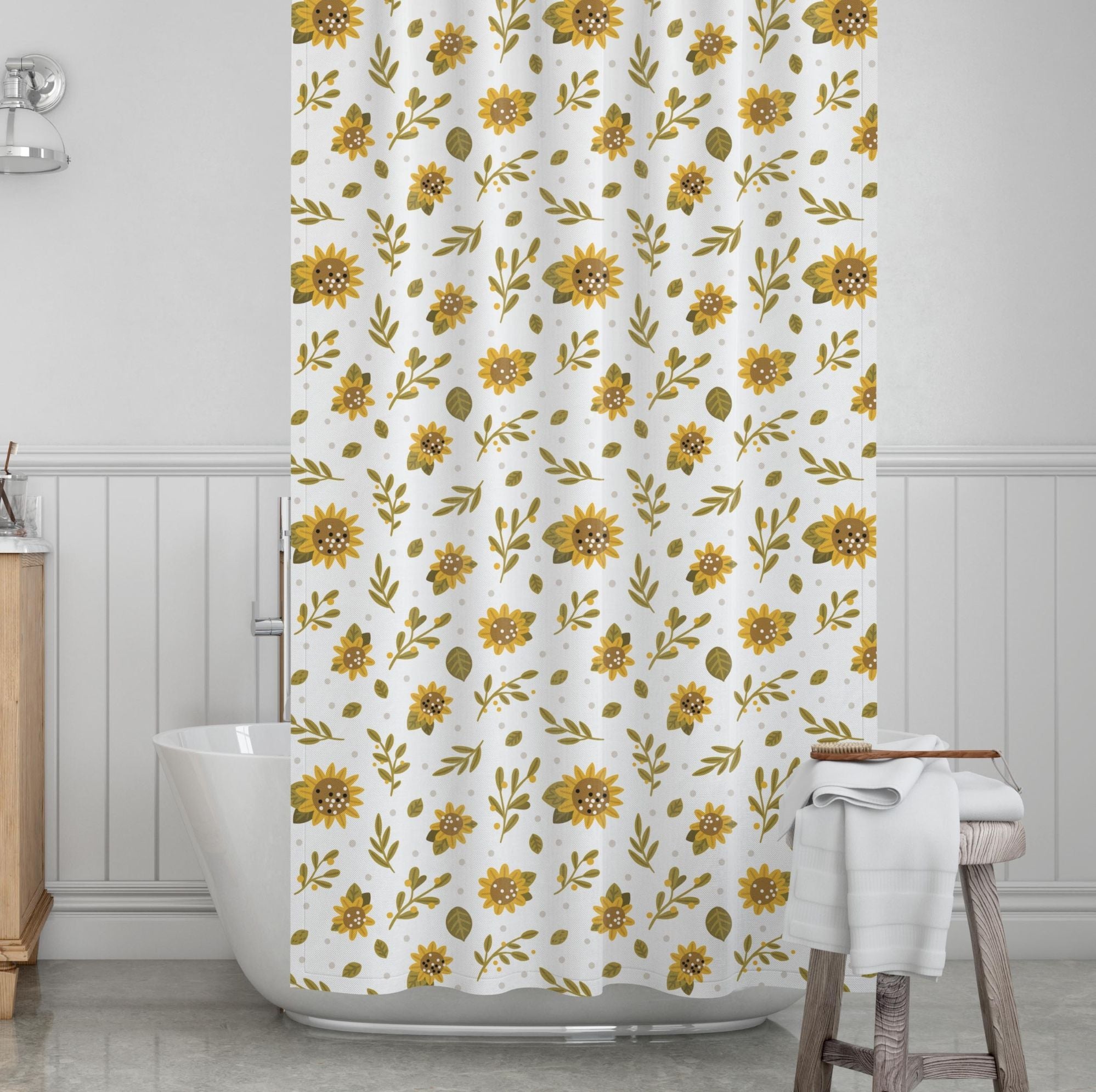 Sunflower Kids' Shower Curtains - Sunflower Fields