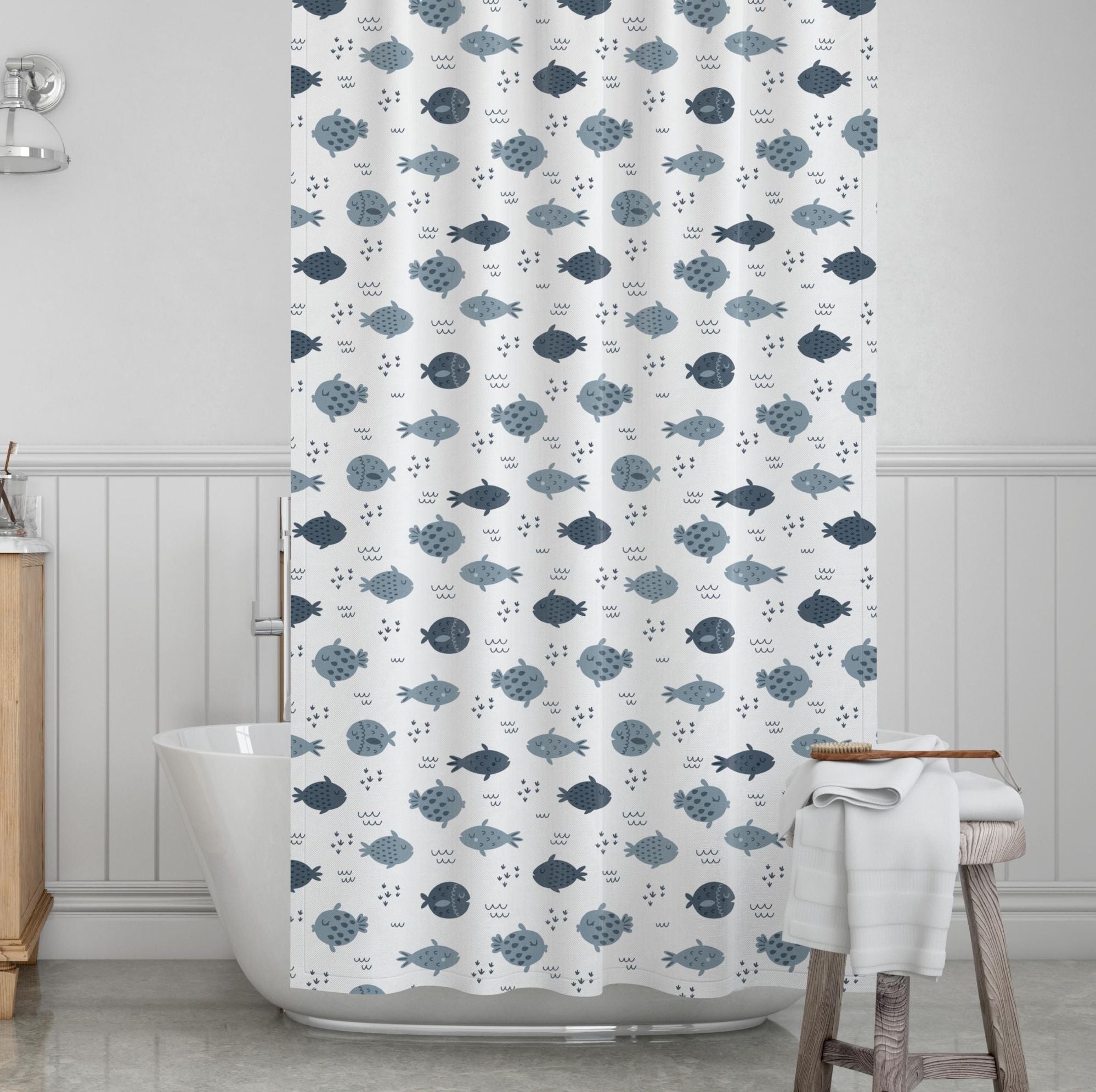 Fish Kids' Shower Curtains - Fintastic