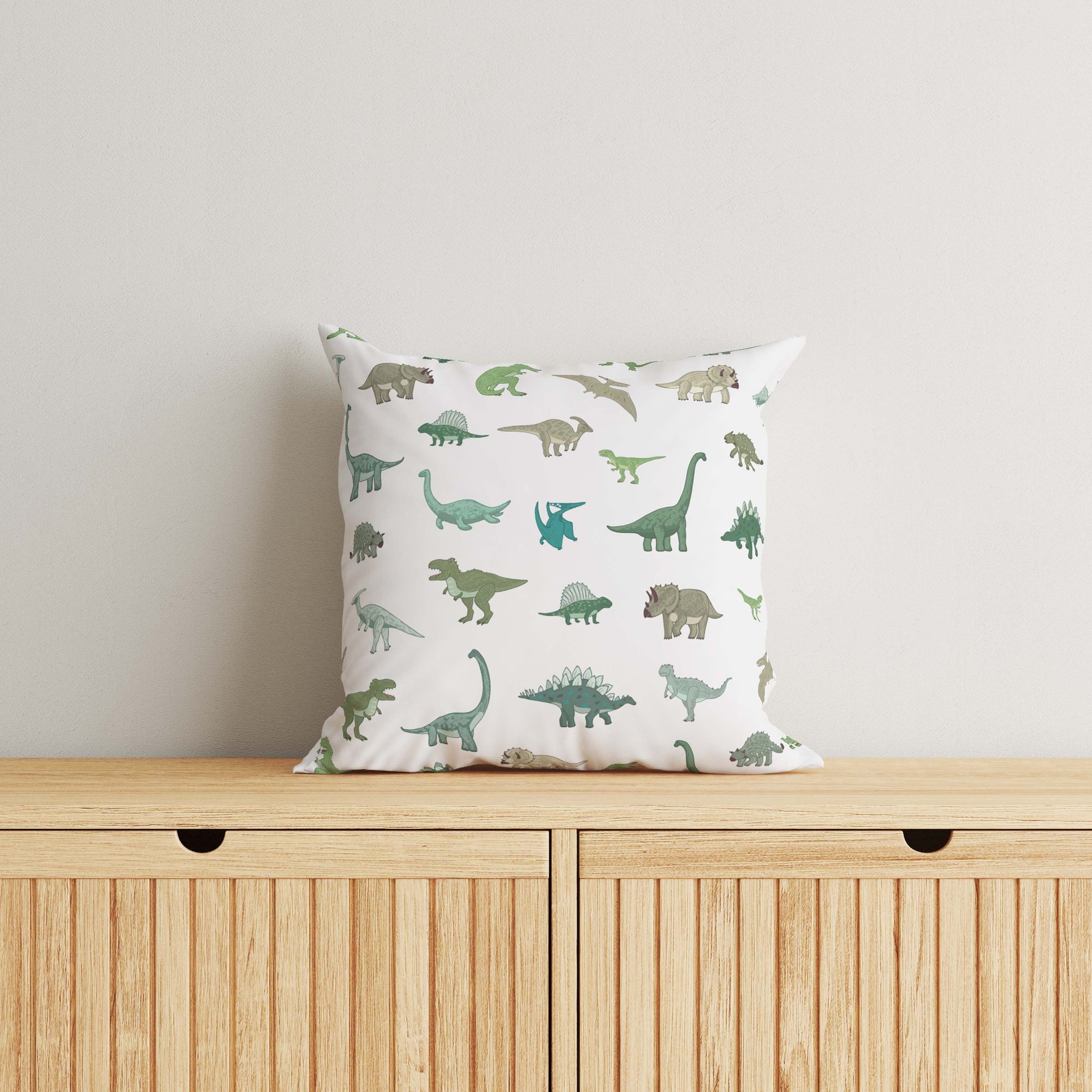 Dinosaur Kids & Nursery Throw Pillow - World of Dinos