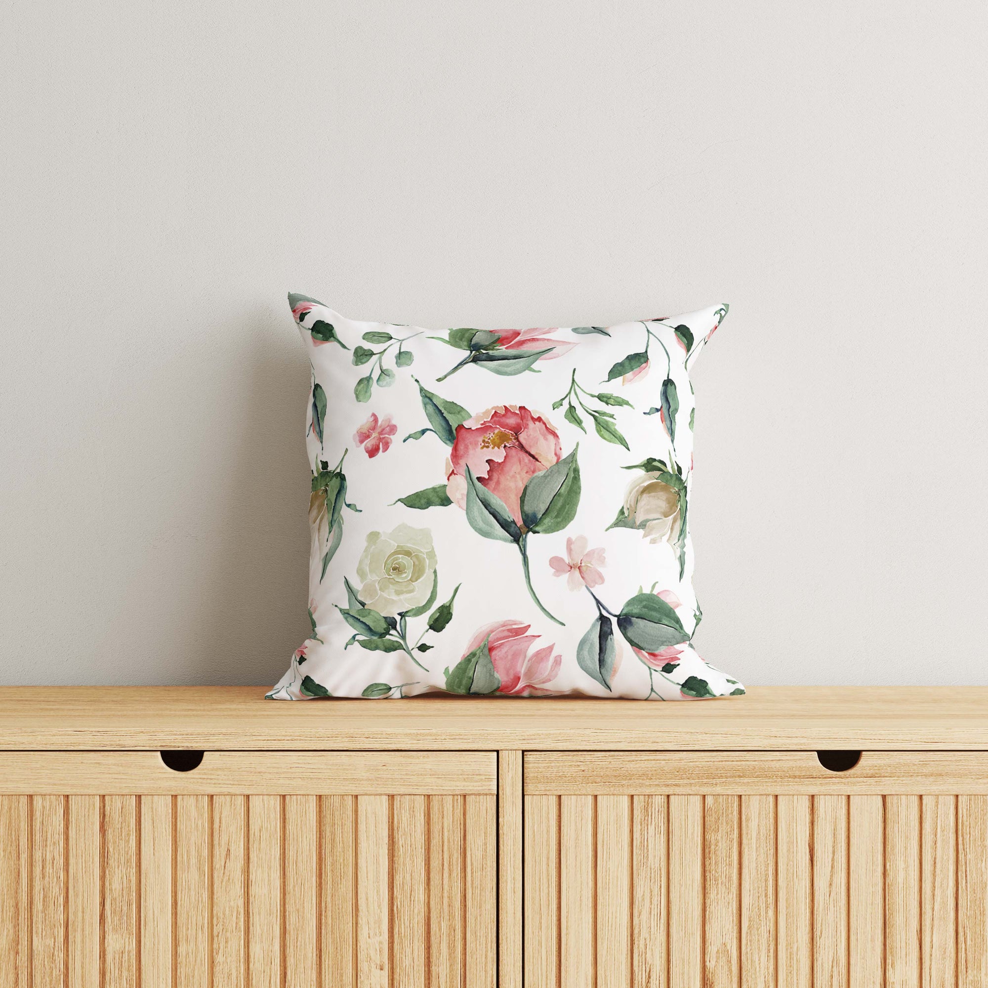 Floral Kids & Nursery Throw Pillow - Flower Buddies