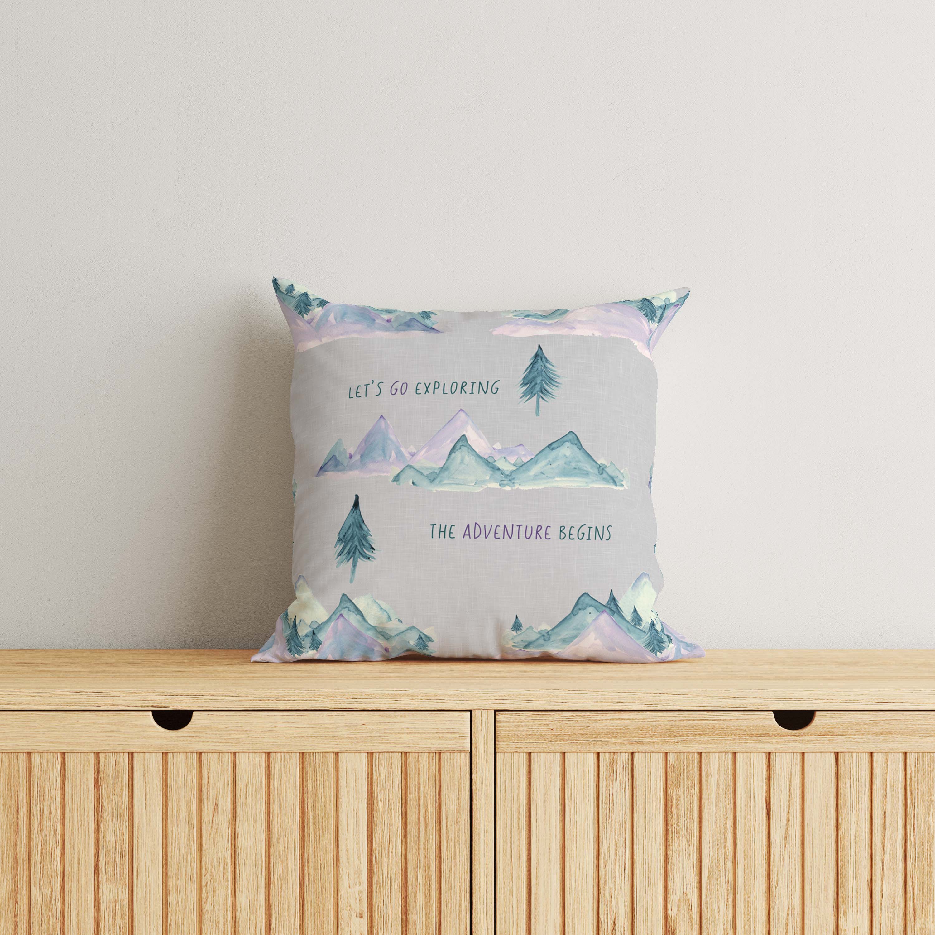 Kids & Nursery Throw Pillow - Mountain Mist