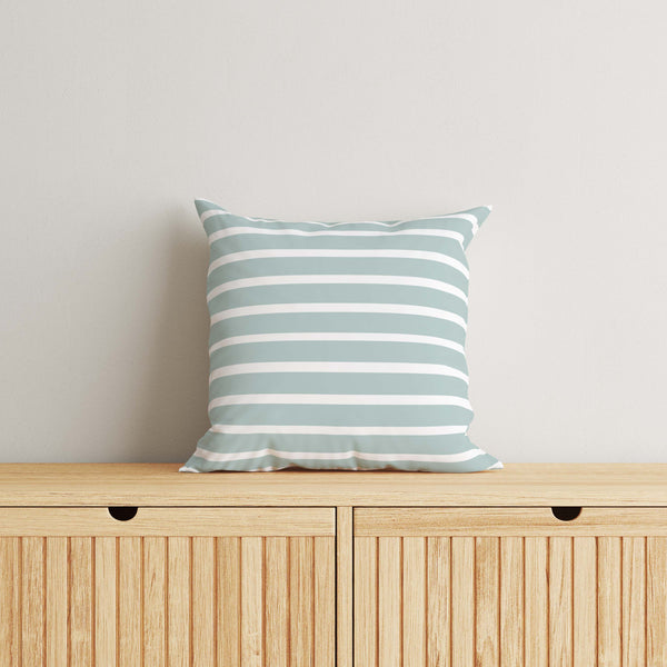 Kids & Nursery Throw Pillow - Minty Stripes