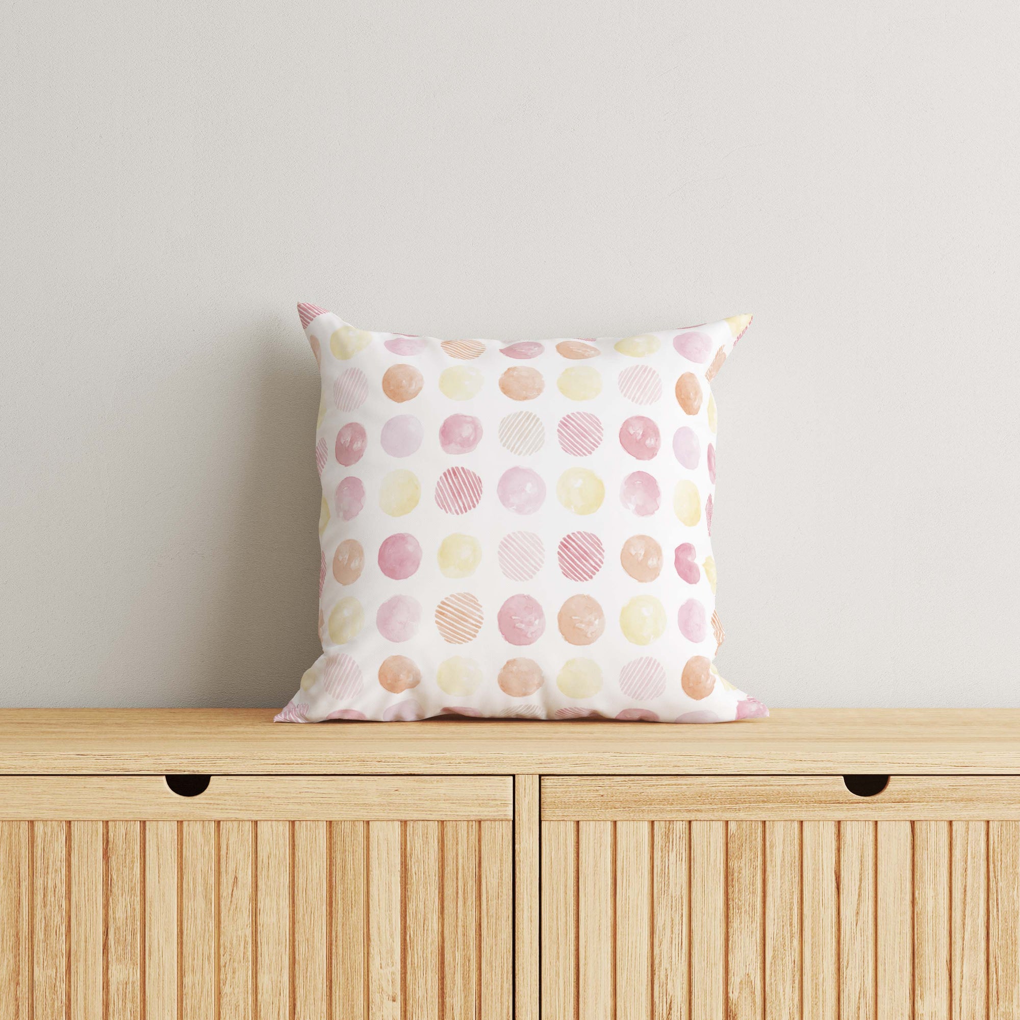 Kids & Nursery Throw Pillow - Vibrant Polkas