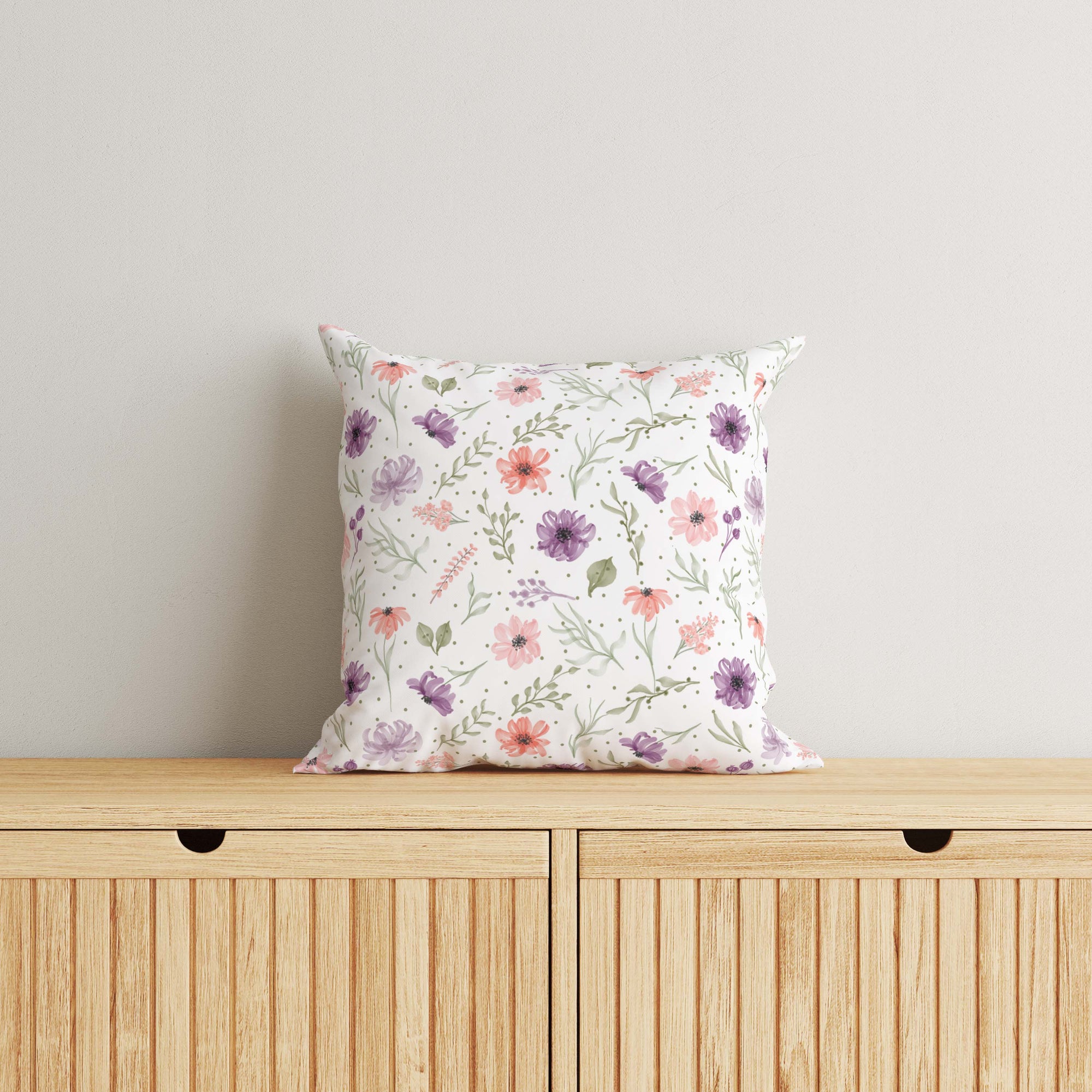 Floral Kids & Nursery Throw Pillow - Blooming Tales