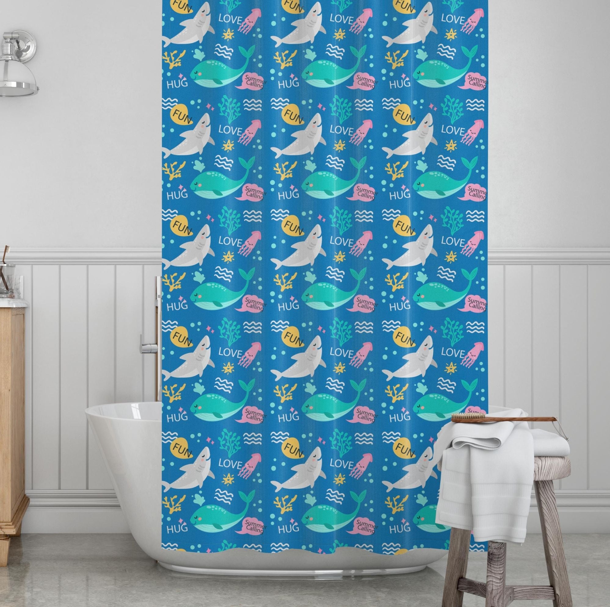 Underwater Kids' Shower Curtains - Underwater Summer