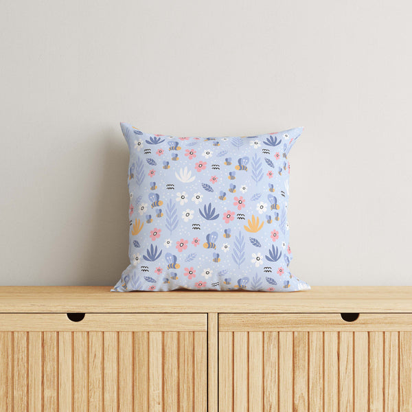 Floral Kids & Nursery Throw Pillow - Bee's Paradise