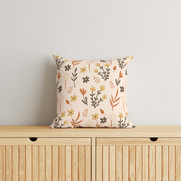 Floral Kids & Nursery Throw Pillow - Let It Grow