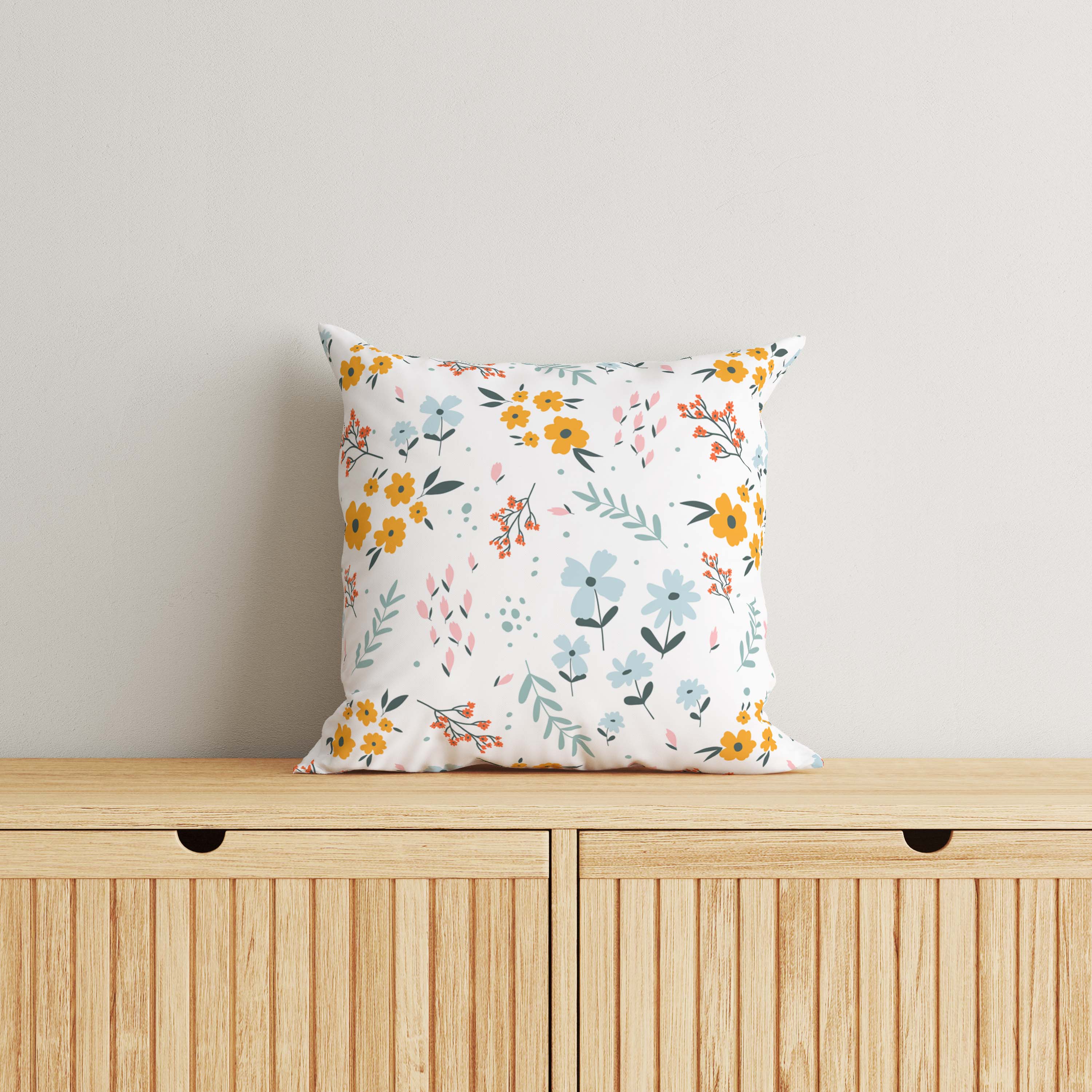 Floral Kids & Nursery Throw Pillow - Flowers of Spring