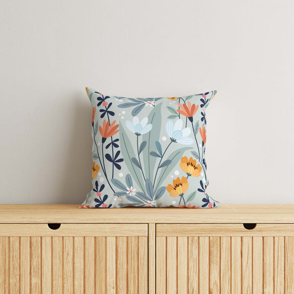 Floral Kids & Nursery Throw Pillow - Floral Strokes