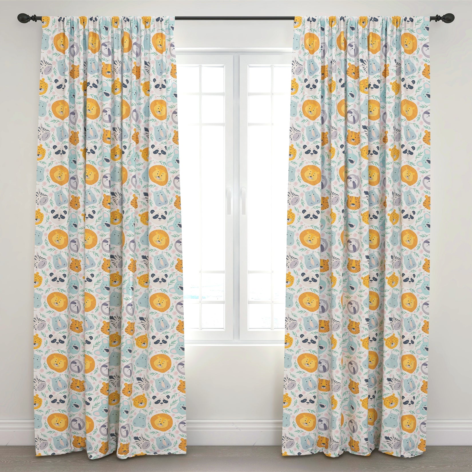 Animals Kids & Nursery Blackout Curtains - Bubbly Wildlife