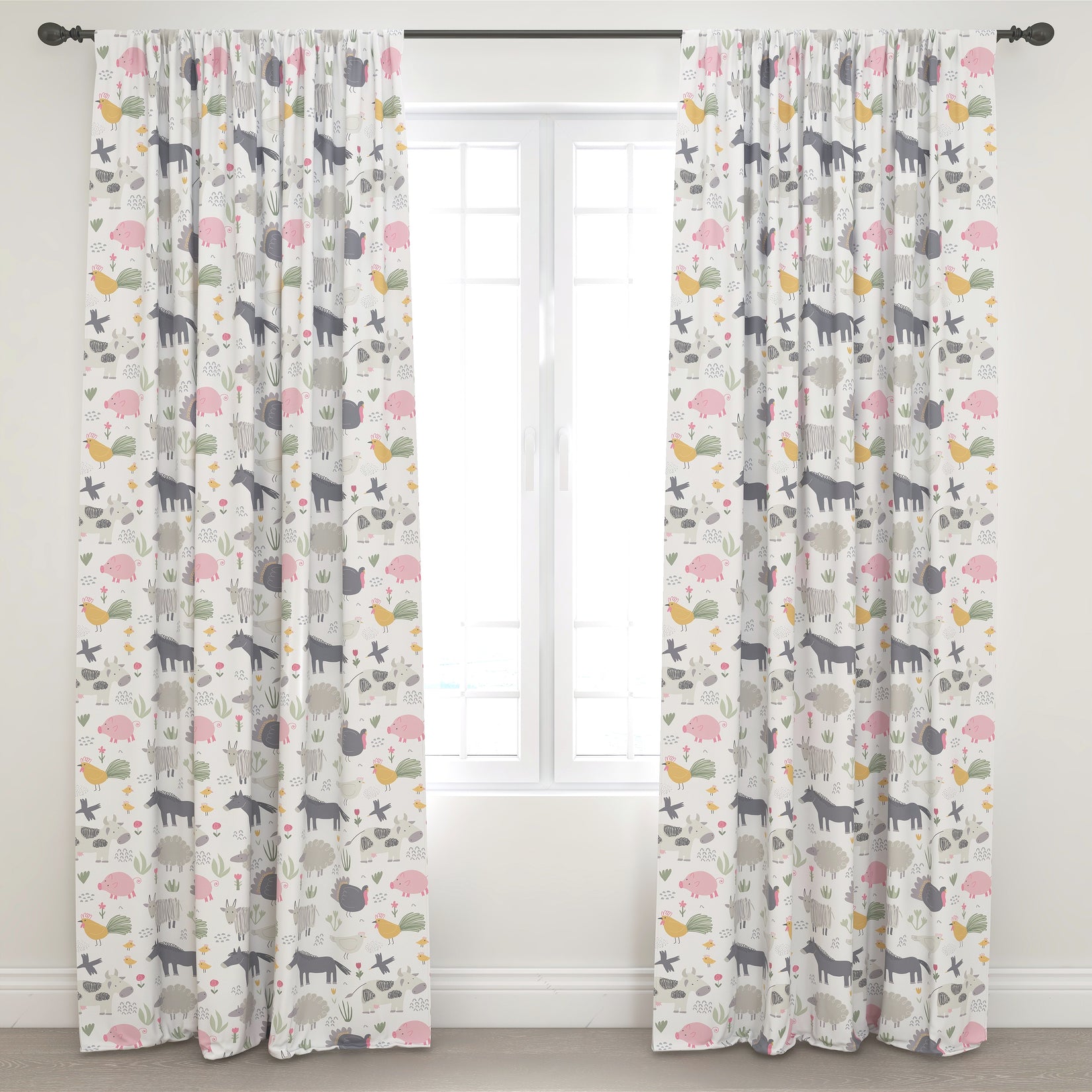 Animals Kids & Nursery Blackout Curtains - Little Farm