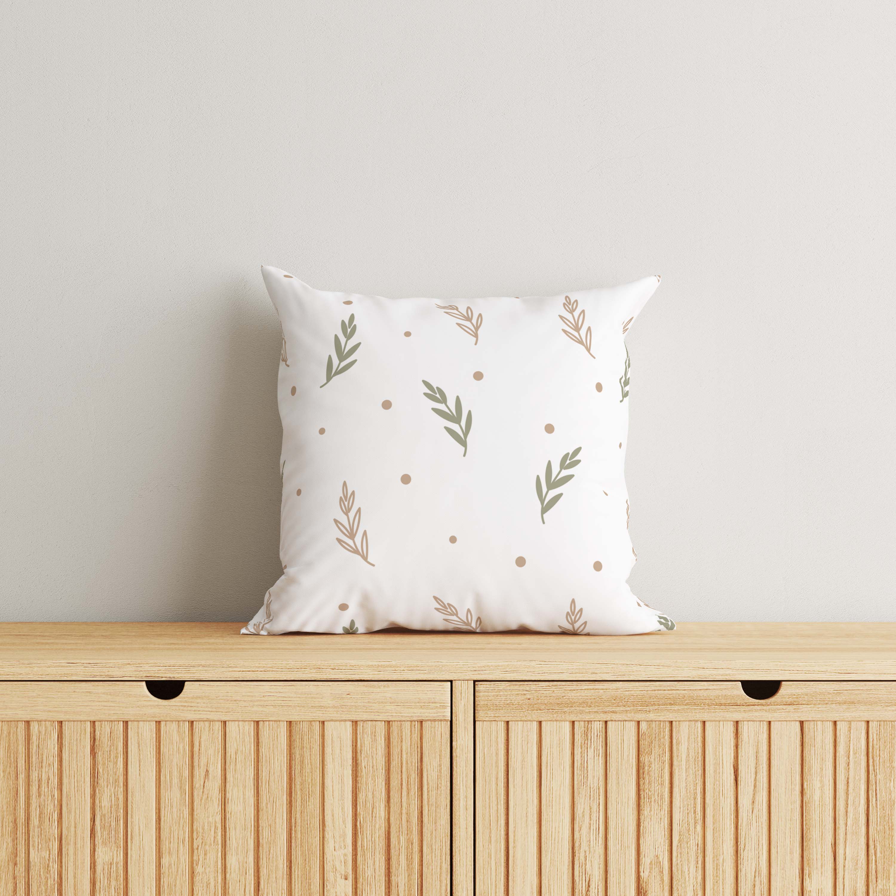 Leaves Kids & Nursery Throw Pillow - Crunchy Bunch