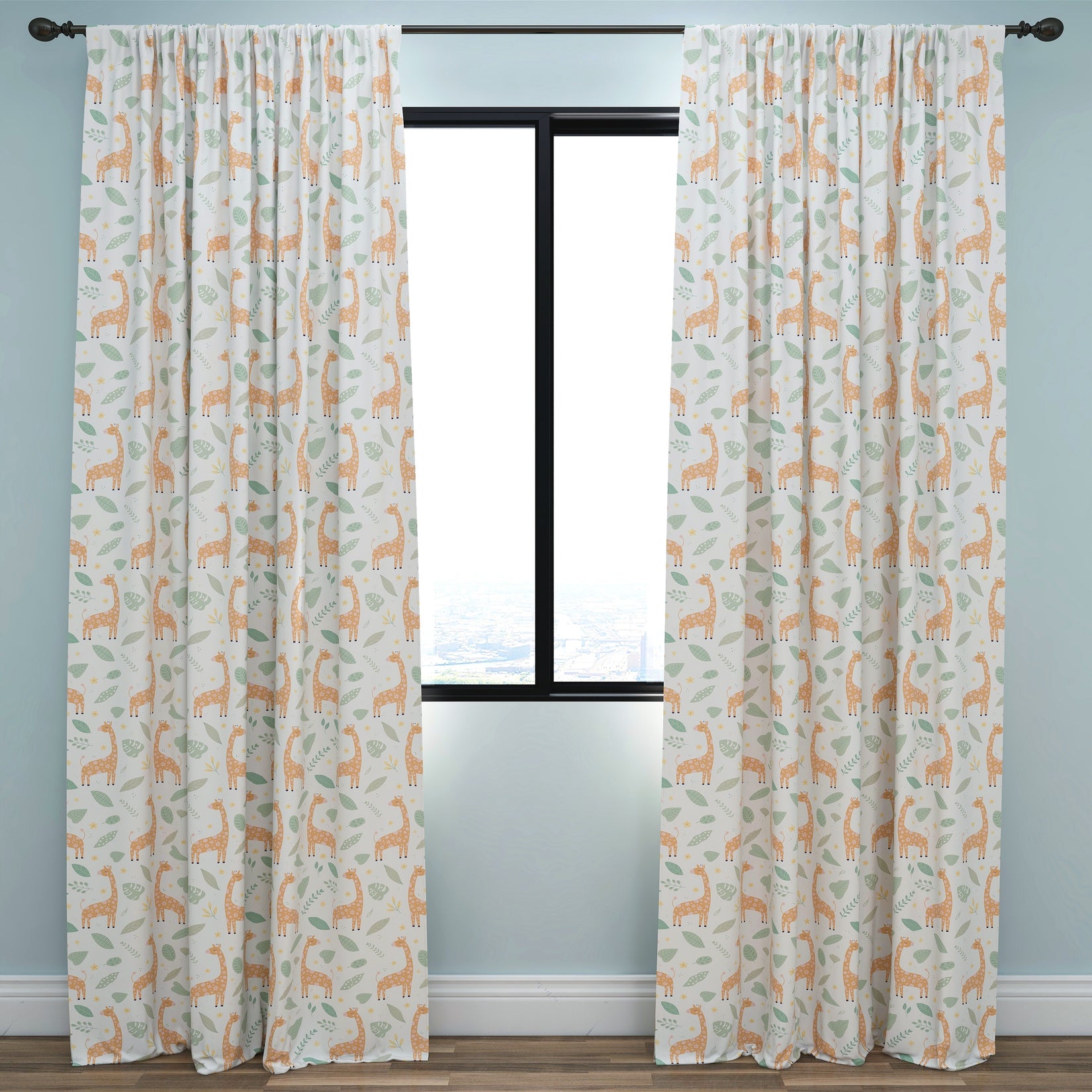 Giraffe Kids & Nursery Blackout Curtains - Flourishing Giraffes