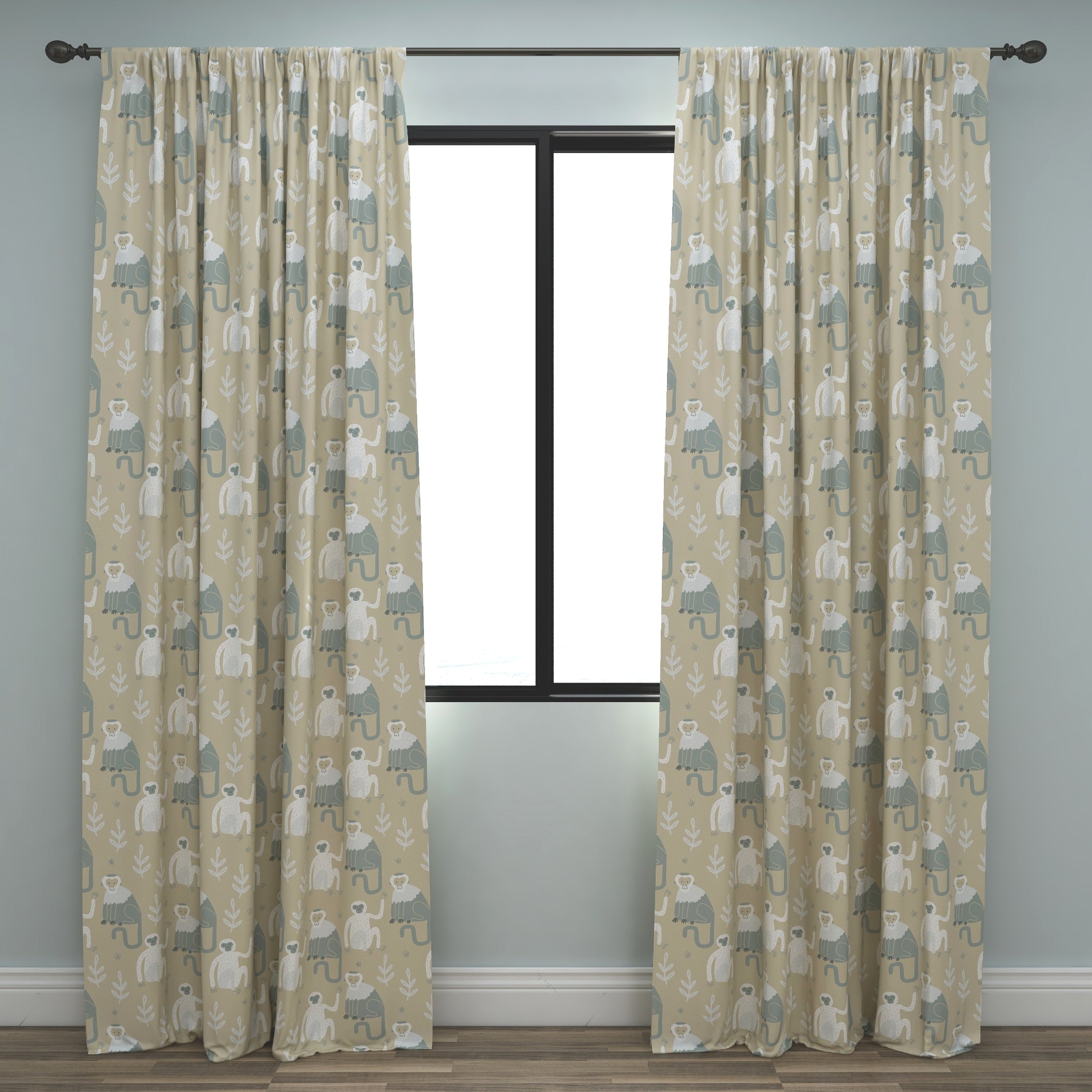 Monkeys Kids & Nursery Blackout Curtains - Monkey Connection