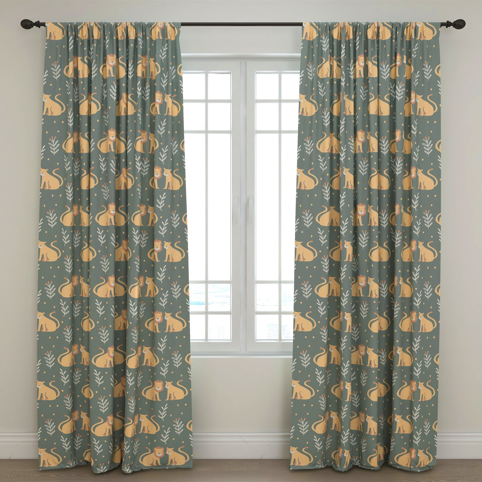 Kids & Nursery Blackout Curtains - Jungle Royalty