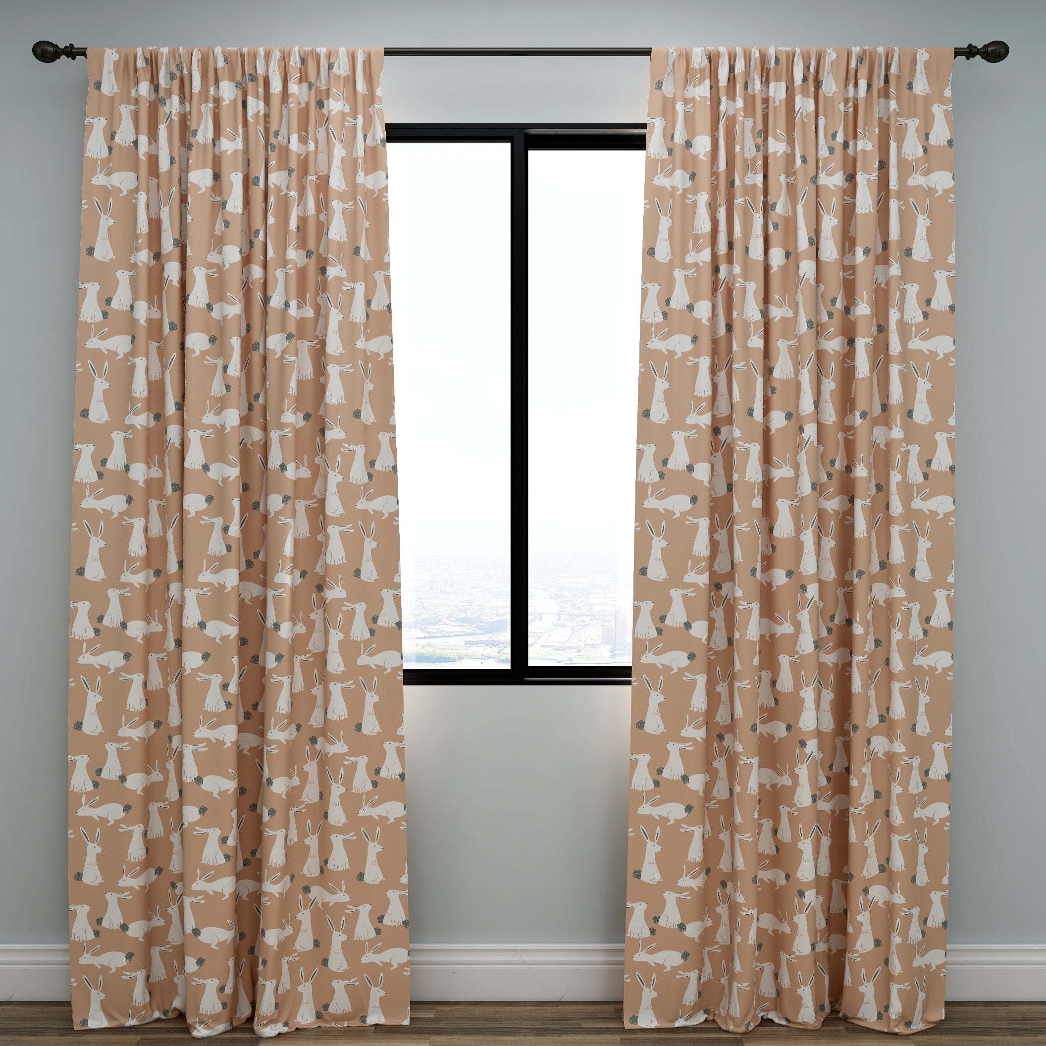 Bunny Kids & Nursery Blackout Curtains - Earrisistable Fluffs