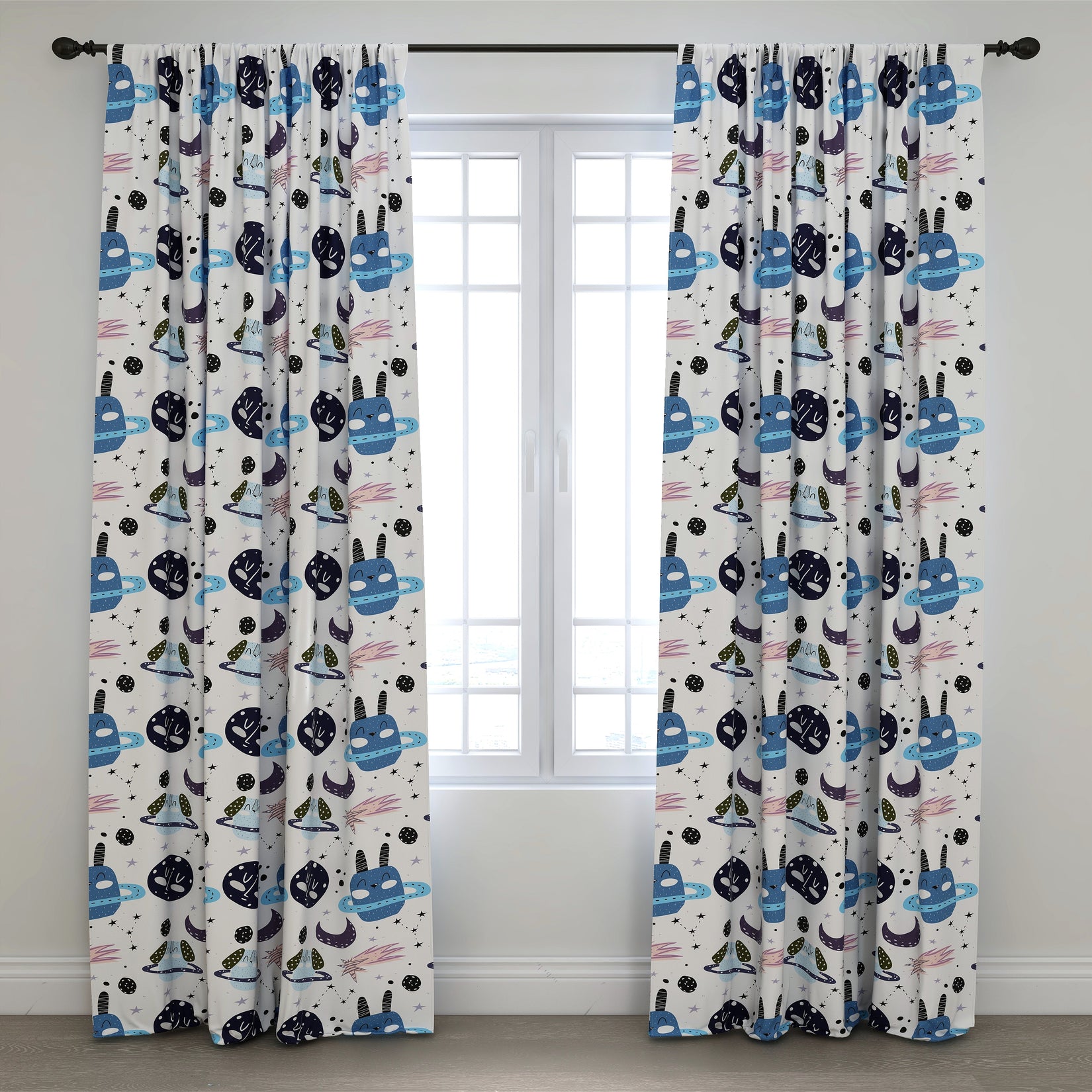 Space Kids & Nursery Blackout Curtains - Intergalaxies