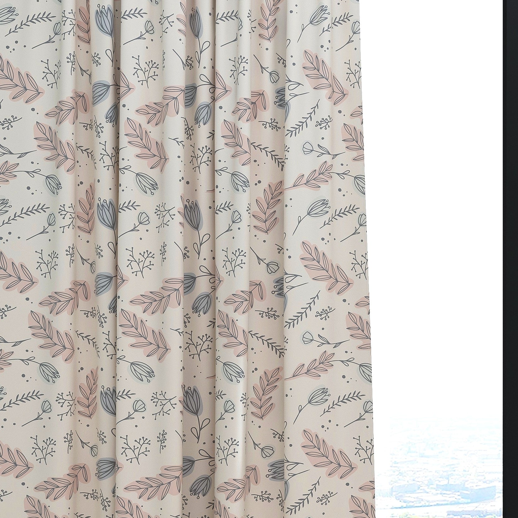 Floral Kids & Nursery Blackout Curtains - Muted Blossoms