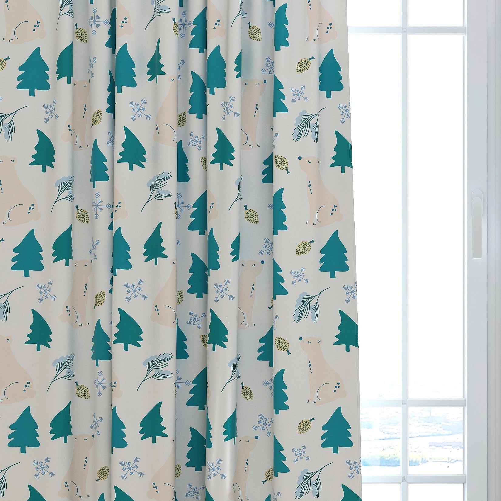 Bear Kids & Nursery Blackout Curtains - Pine and Fresh