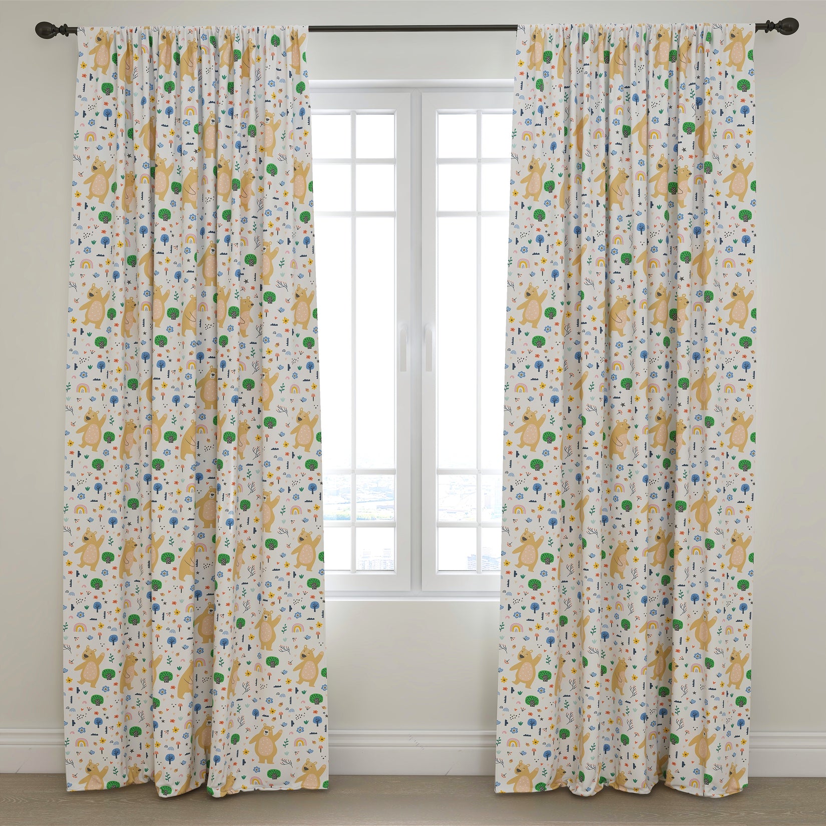 Bear Kids & Nursery Blackout Curtains - Bear Hands