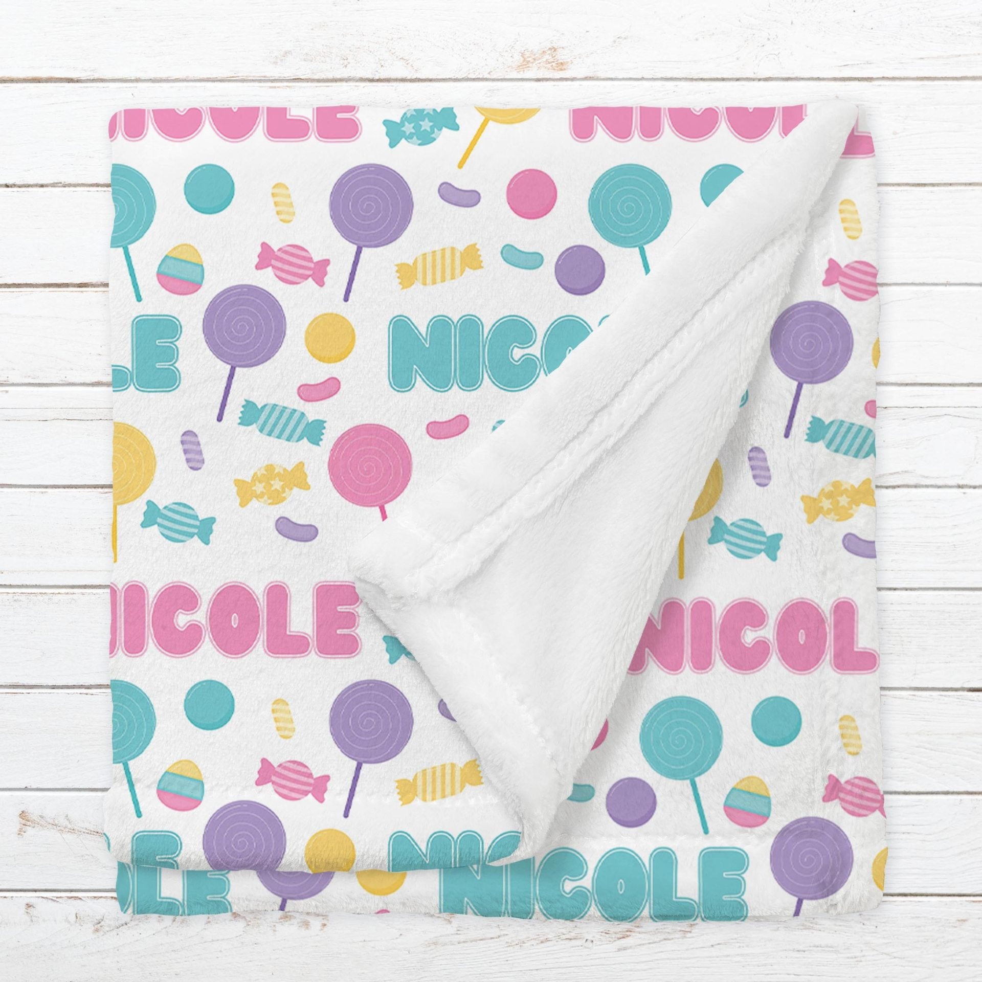 Personalized Candy Blanket for Babies, Toddlers and Kids - Sweet Tooth