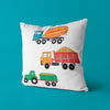 Construction Throw Pillows | Set of 3 | Collection: Powerful Builds | For Nurseries & Kid's Rooms