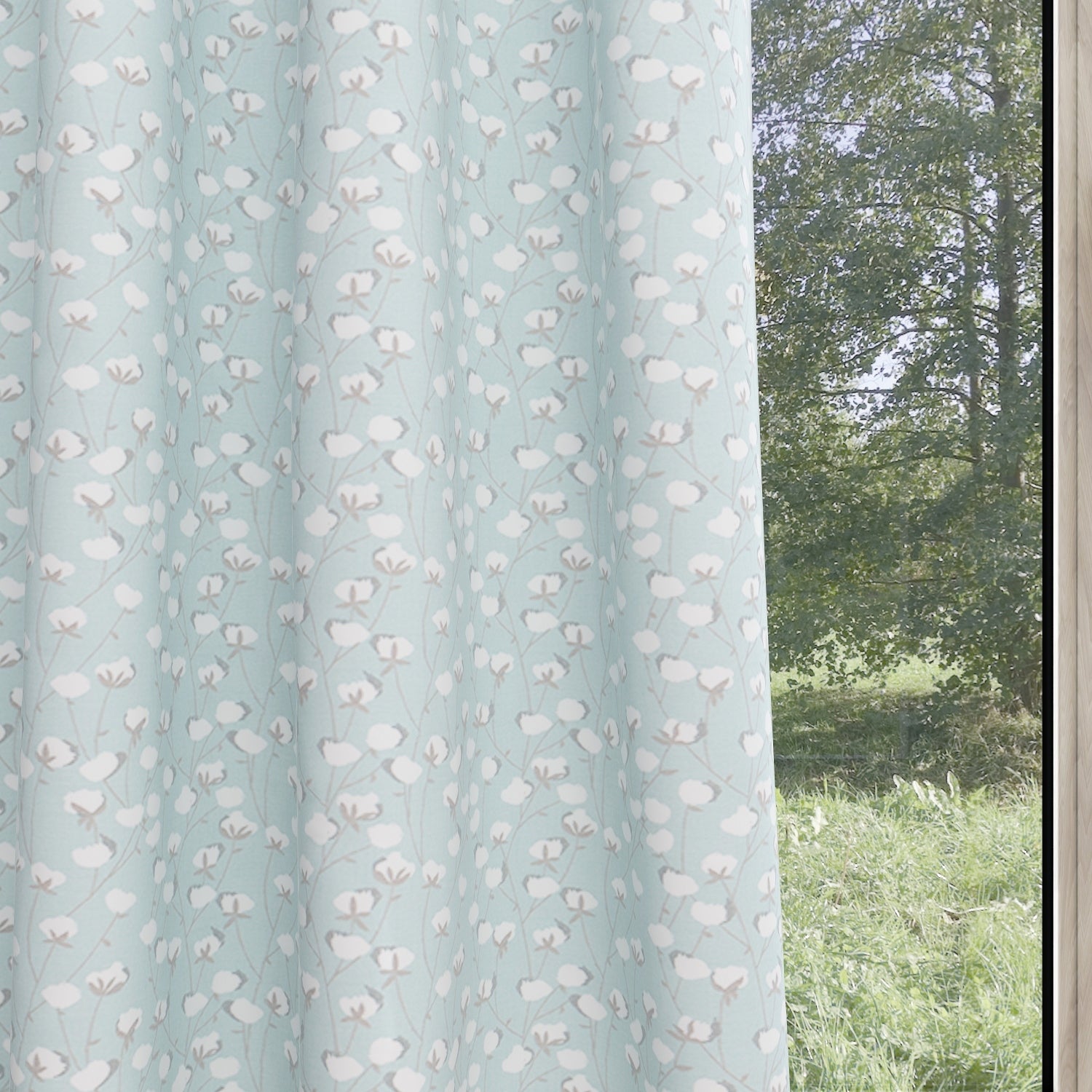 Cotton Belt Spa Blue Kids Curtains