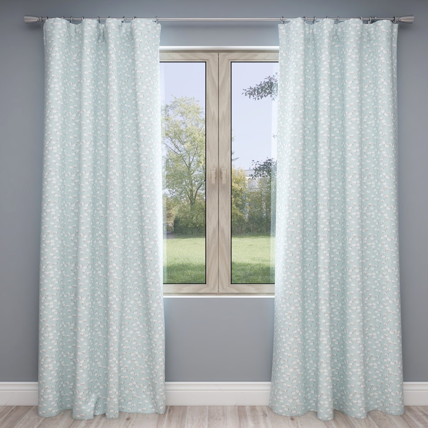 Cotton Belt Spa Blue Kids Curtains