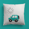 Car Throw Pillows | Set of 3 | Collection: Power Nap Station | For Nurseries & Kid's Rooms