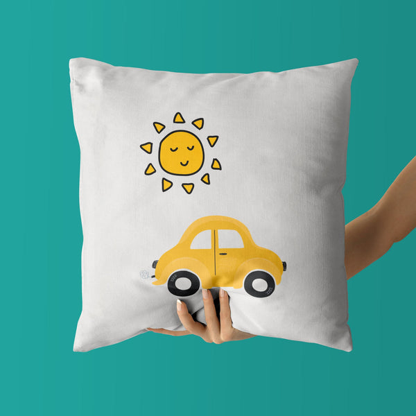 Car Throw Pillows | Set of 3 | Collection: Power Nap Station | For Nurseries & Kid's Rooms