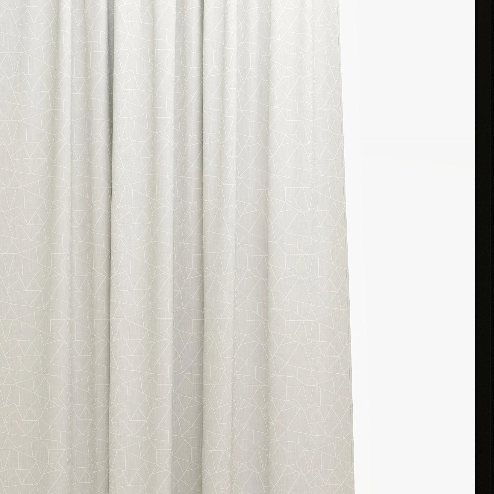 Cut Glass French Gray Slub Kids Curtains