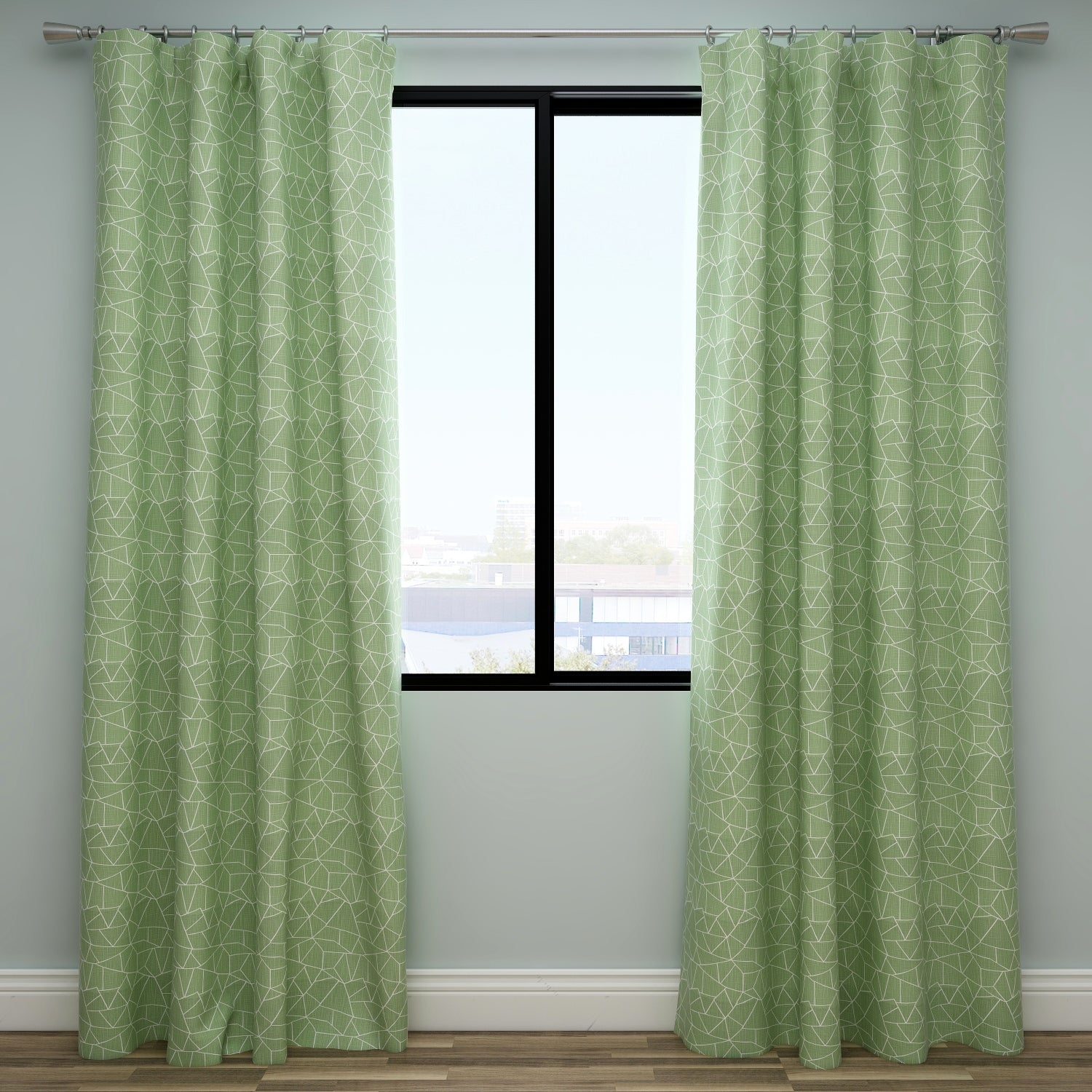 Cut Glass Pine Slub Canvas Kids Curtains