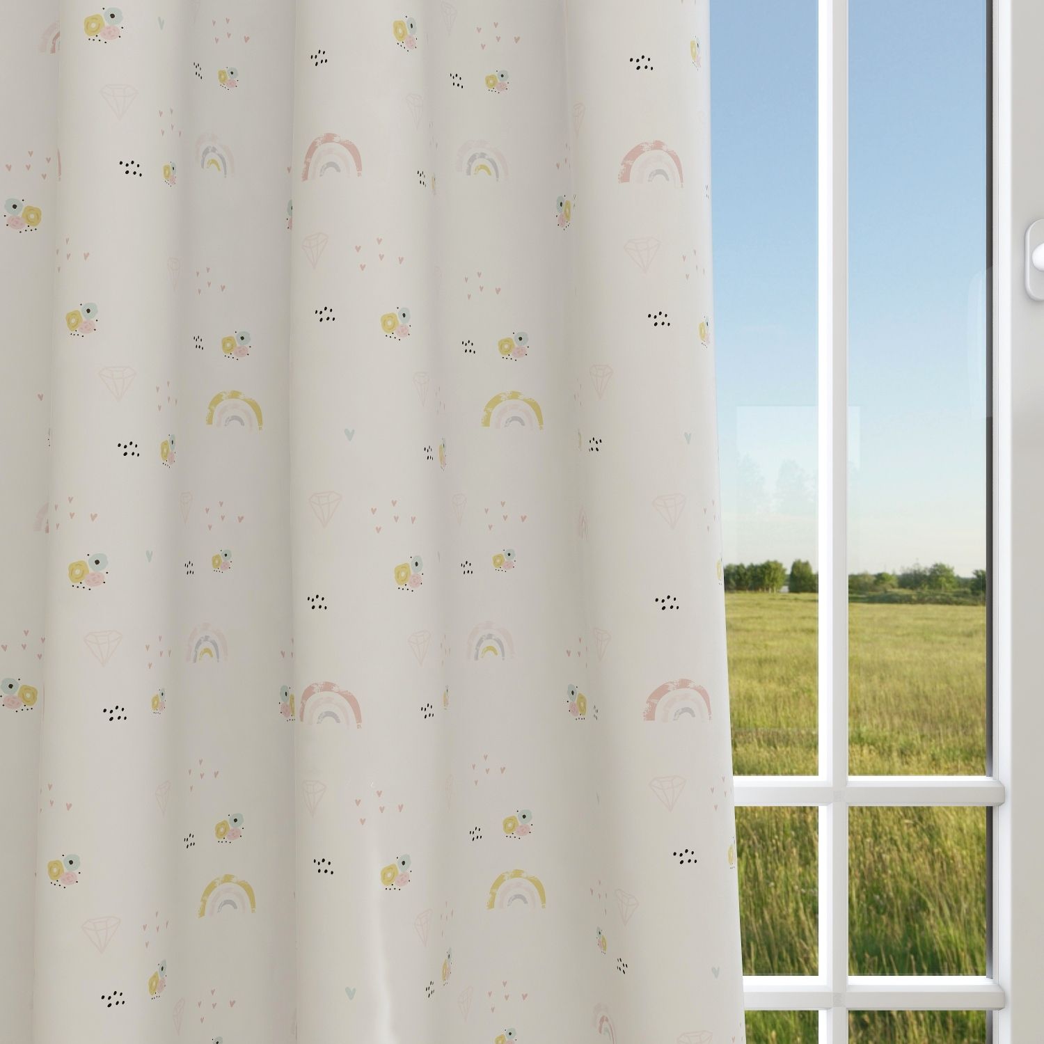 Rainbow Kids & Nursery Blackout Curtains - Dainty Prints