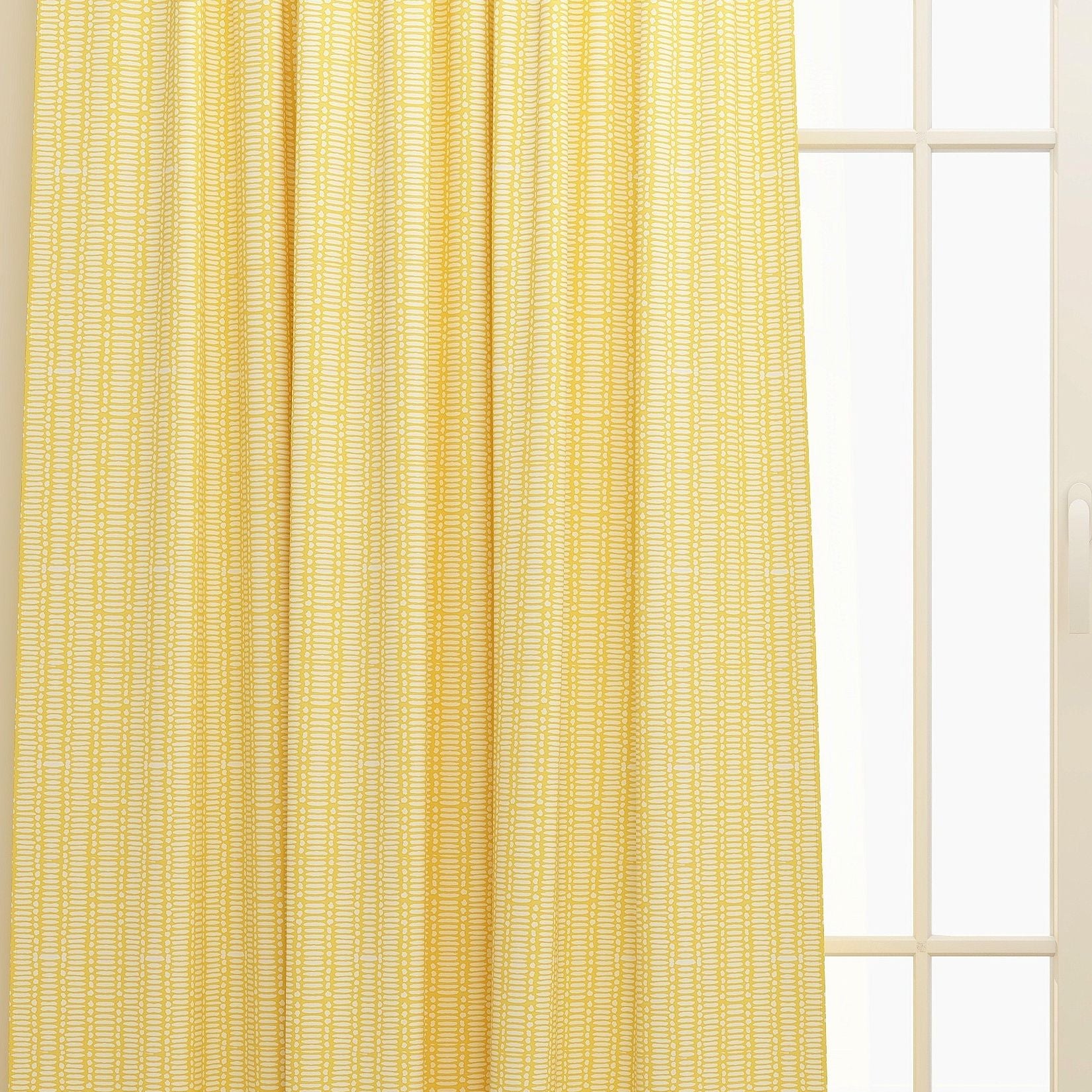 Deja Spice Yellow Kids Curtains