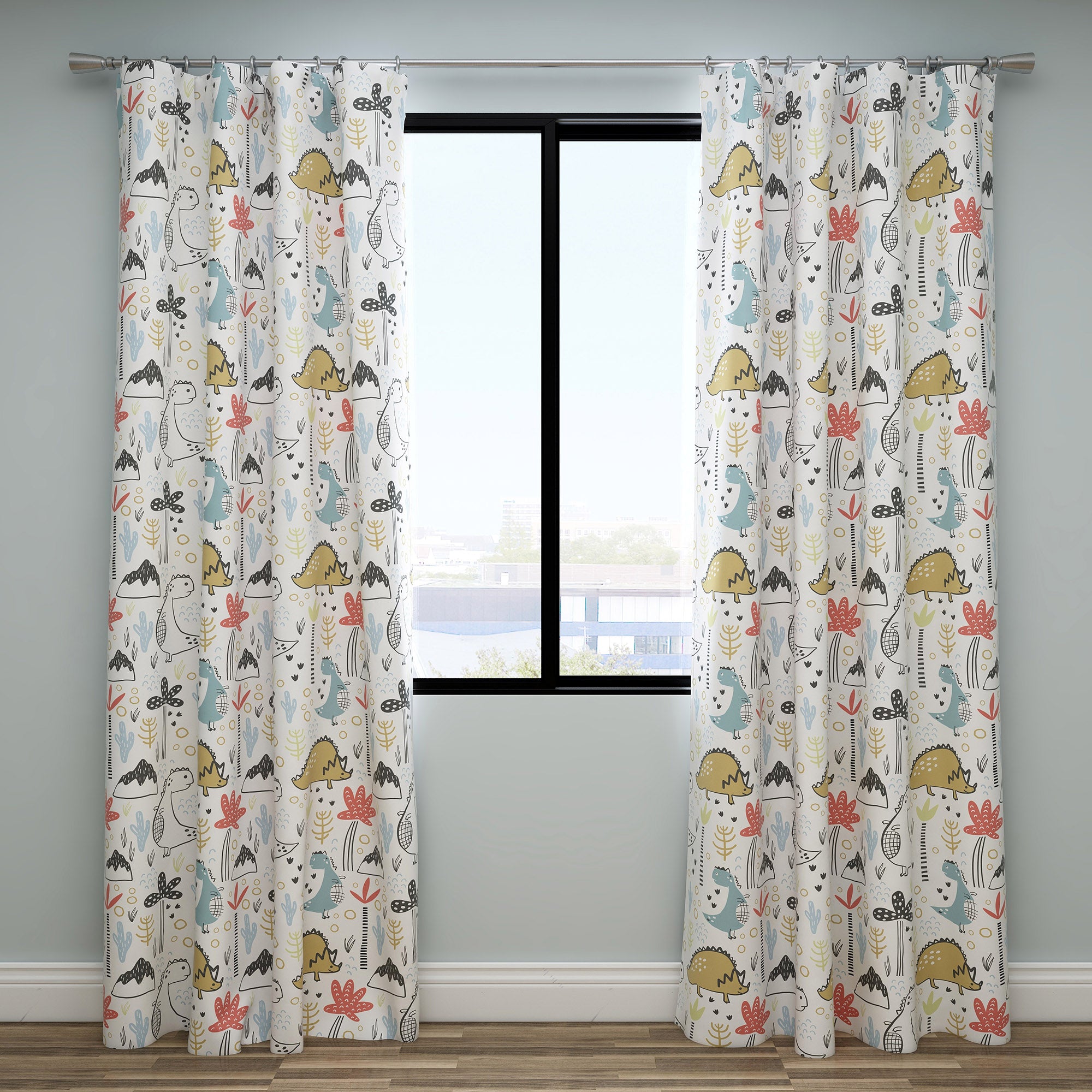 Dinosaur Kids & Nursery Blackout Curtains - Dino-mighty