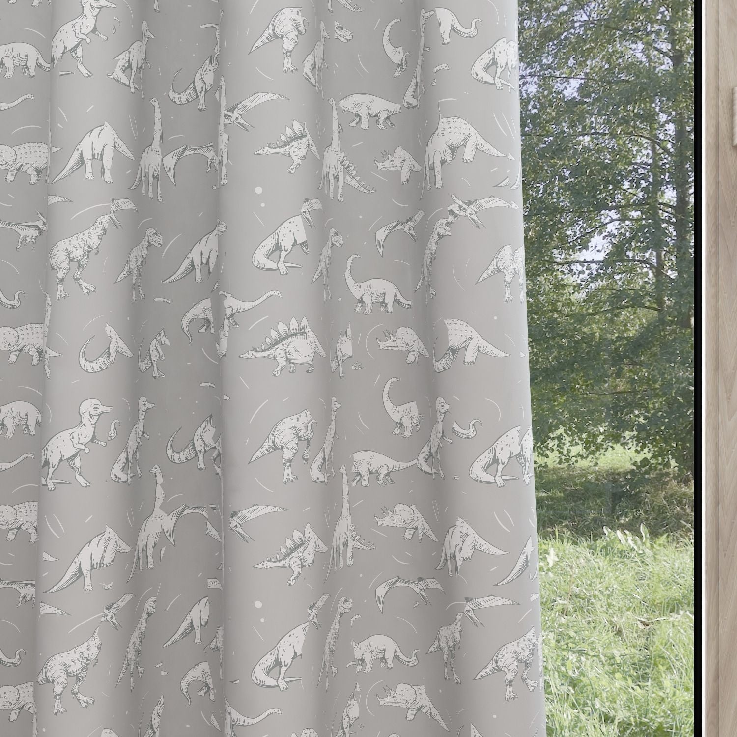 Dinosaur Kids & Nursery Blackout Curtains - Honed Ones