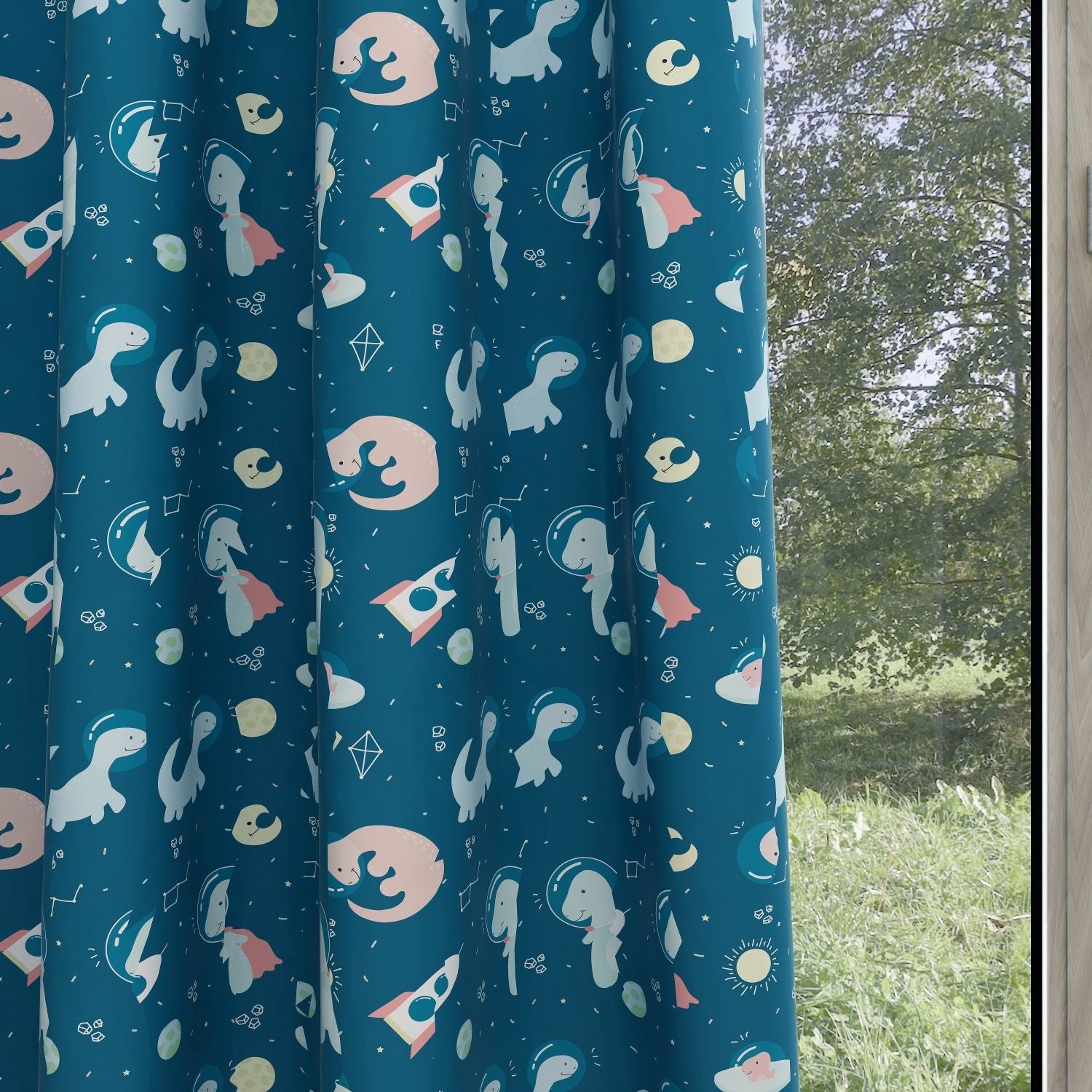 Dinosaur Kids & Nursery Blackout Curtains - Lost In Space