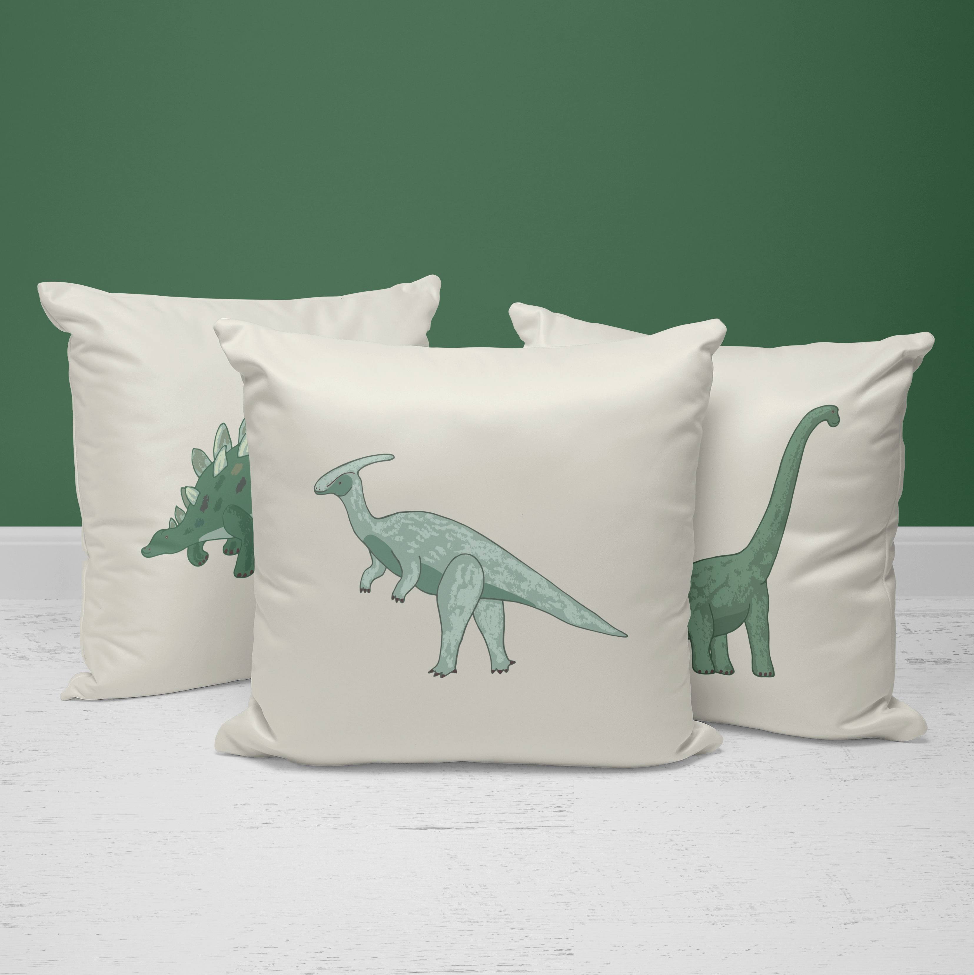 Dinosaur Throw Pillows | Set of 3 | Collection: A Roar Party | For Nurseries & Kid's Rooms