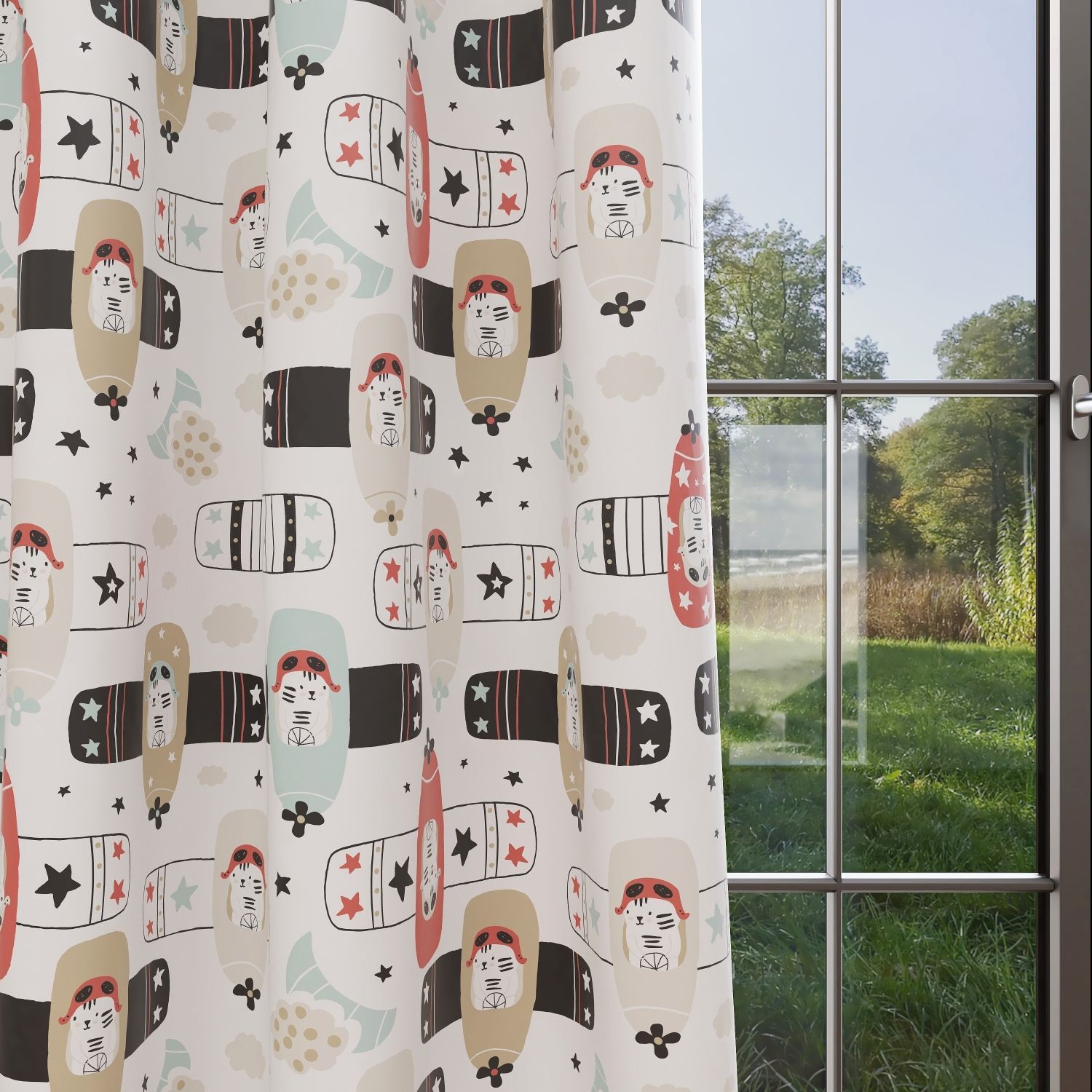 Airplane Kids & Nursery Blackout Curtains - Dynamic Adventure