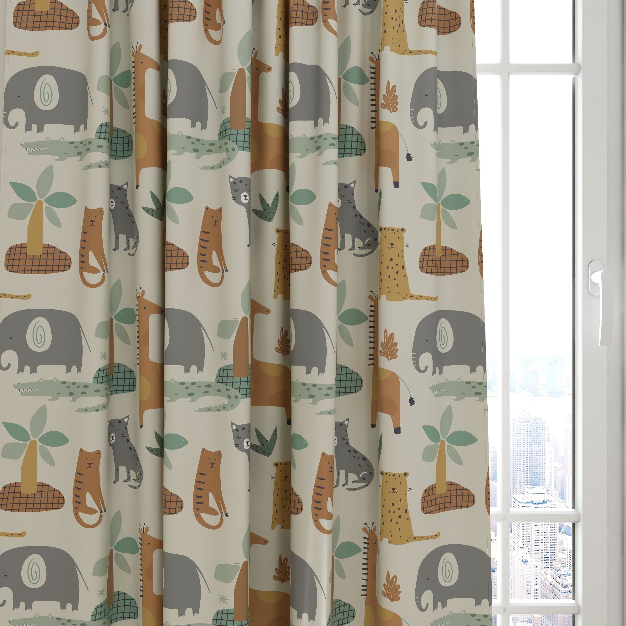 Animals Kids & Nursery Blackout Curtains - Ferocious Critters