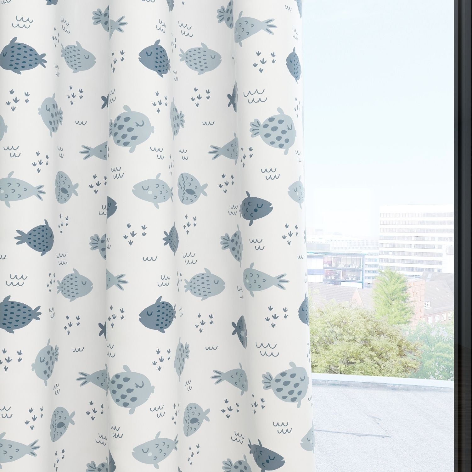 Fish Kids & Nursery Blackout Curtains - Fintastic