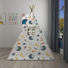 Kids Teepee, Galaxy Decor Themed Room -  Cosmic Trip Collection