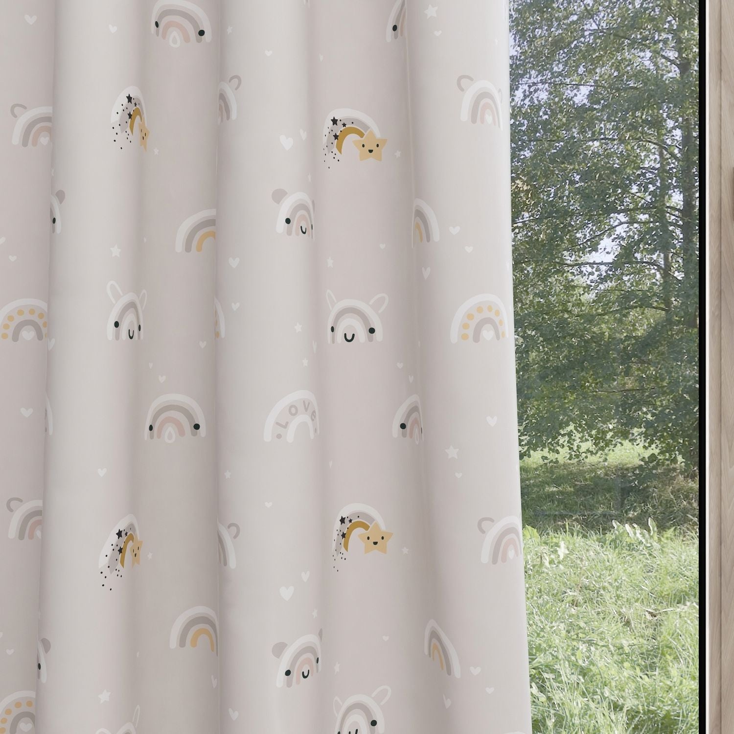 Rainbow Kids & Nursery Blackout Curtains - Happy Bows