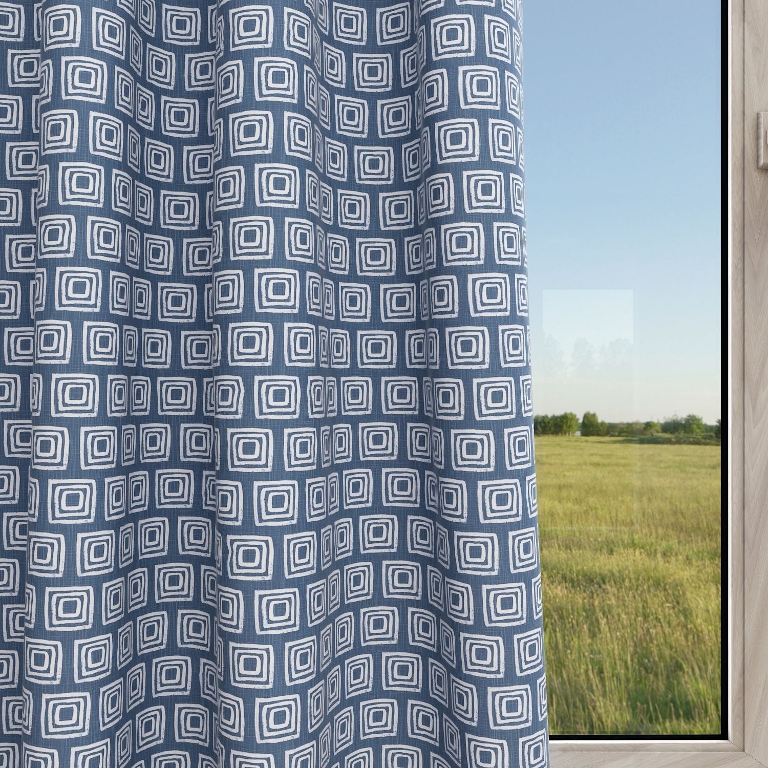 Hero Italian Denim Slub Kids Curtains