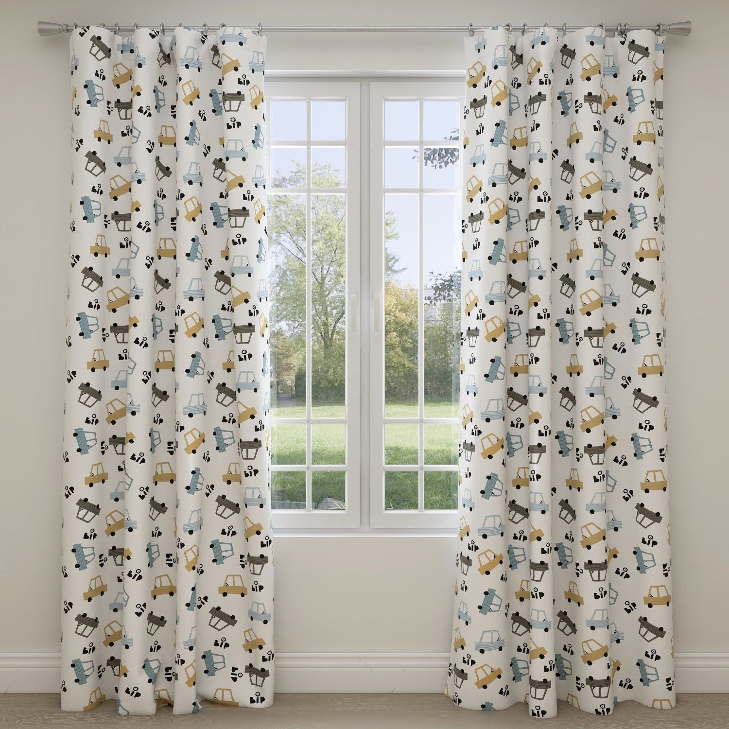 Car Kids & Nursery Blackout Curtains - Hit the Brakes