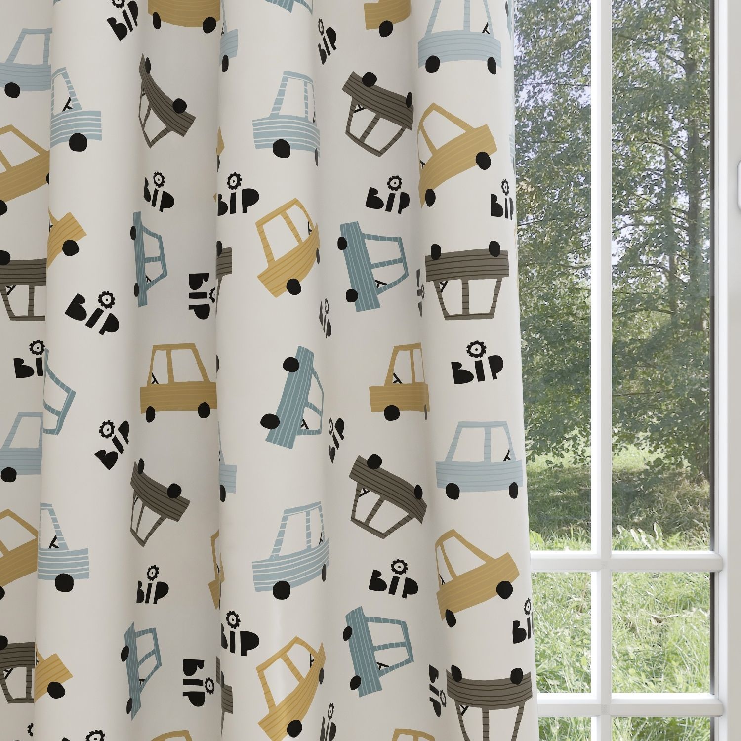 Car Kids & Nursery Blackout Curtains - Hit the Brakes